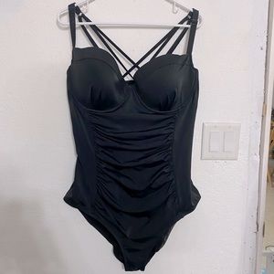 Torrid Black One Piece Swim Suit